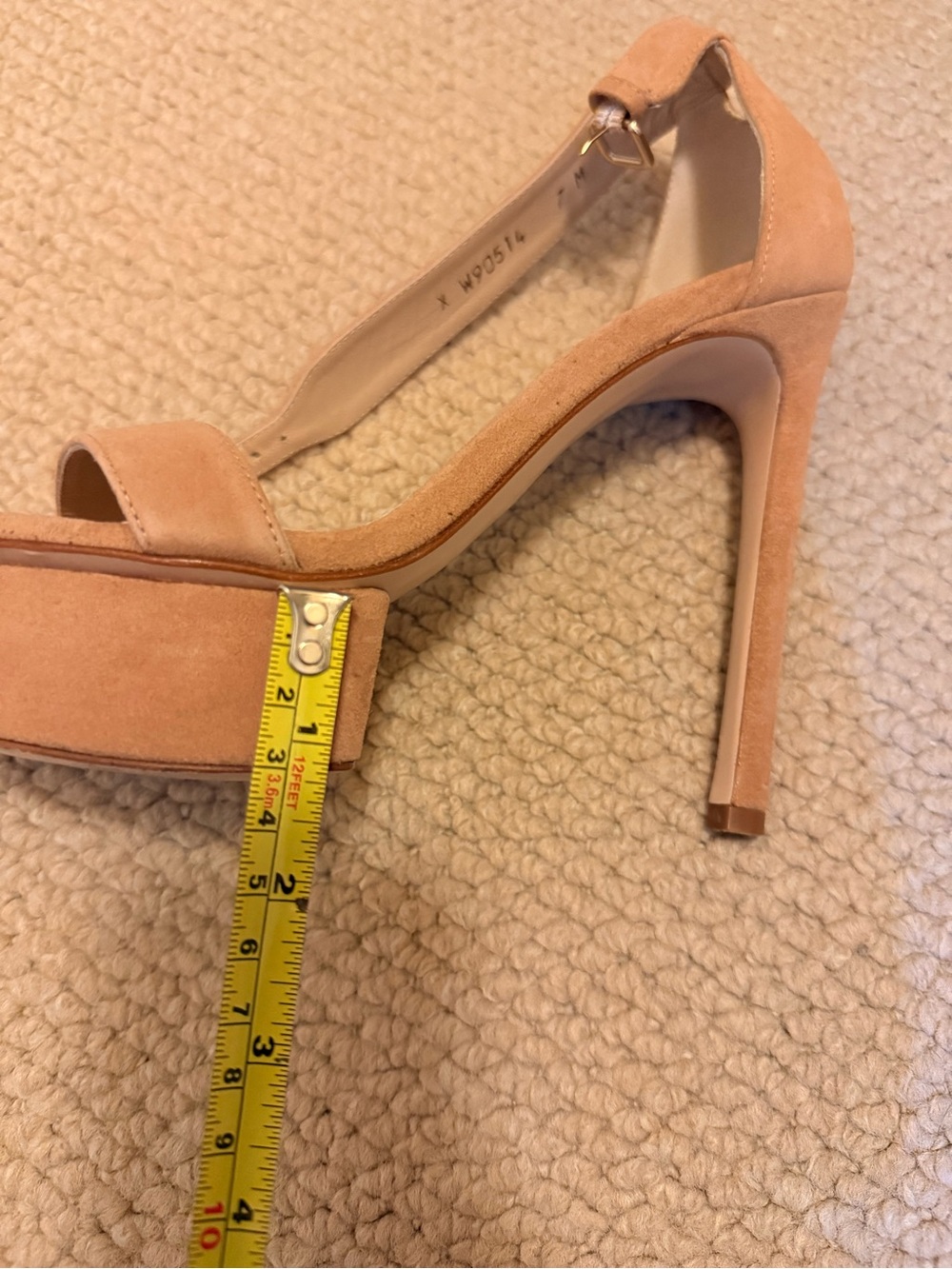 Stuart Weitzman blush suede platform size 7 worn once - Picture 13 of 15